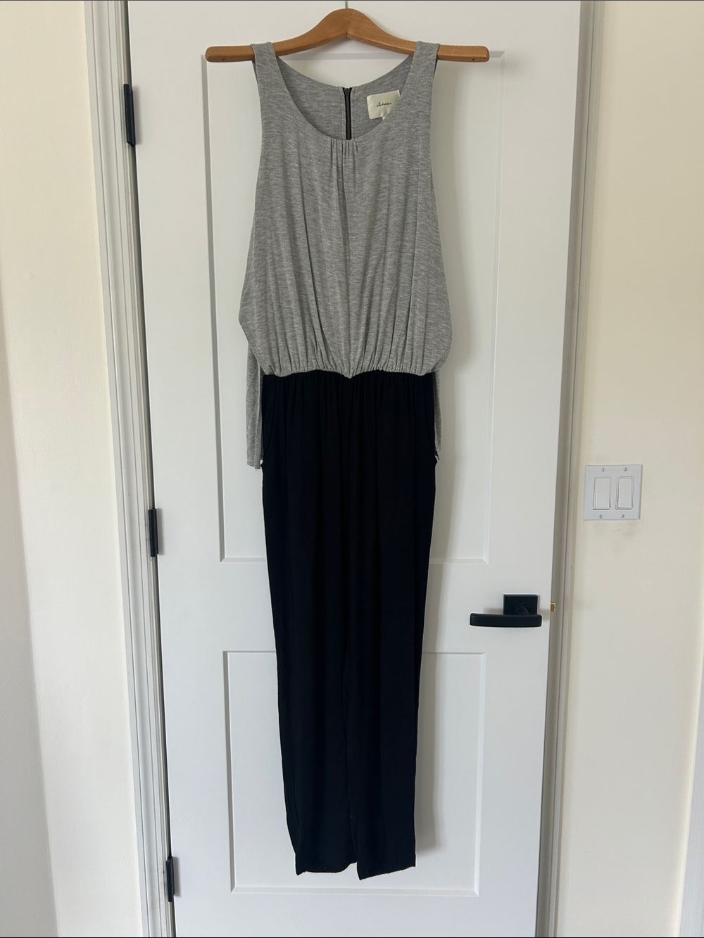 elevenses Grey and Black Sleeveless Jumpsuit
